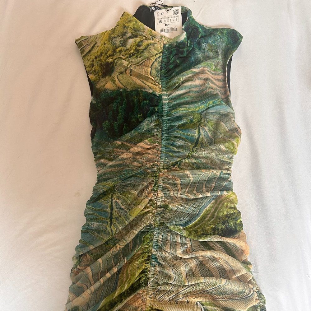 PRINTED TULLE DRESS - Picture 1 of 1